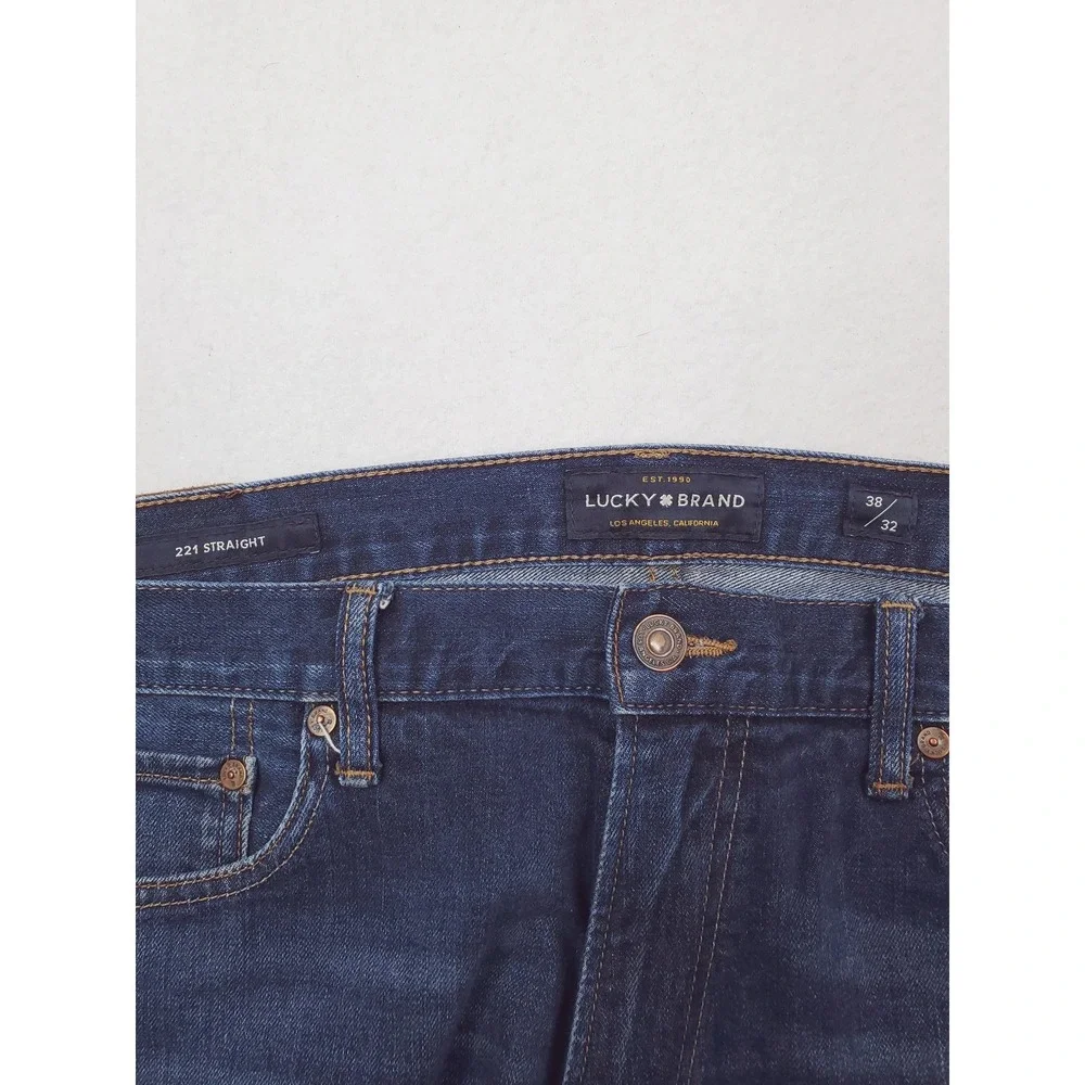 Lucky Brand Jeans Mens 38x30* Blue 221 Original Straight Stretch Denim Pants